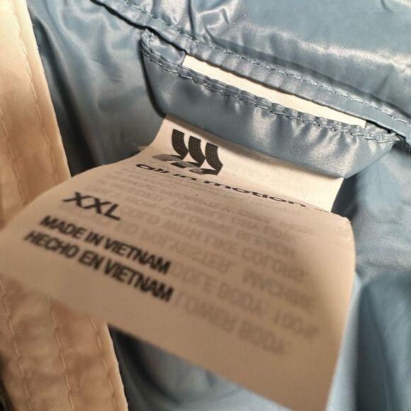 NWT All In Motion Unisex Full Zip Water Resistant Athletic Blue/Black- Size XXL - Picture 7 of 8